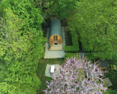 Cabane en bois avec bain nordique Asnieres-sur-Vegre Extérieur photo