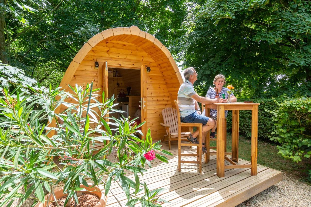 Cabane en bois avec bain nordique Asnieres-sur-Vegre Extérieur photo